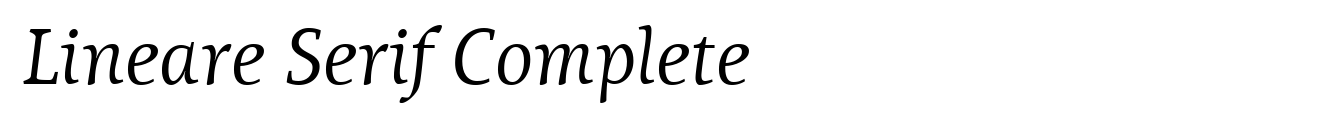 Lineare Serif Complete